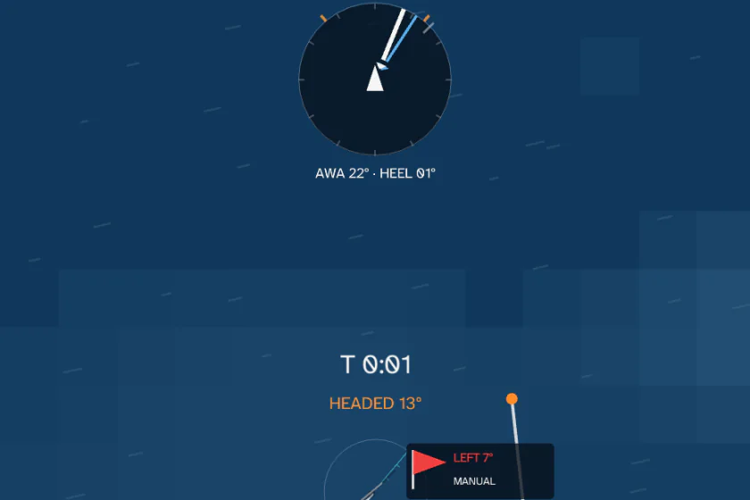 SailPolars sailing simulator practice scene