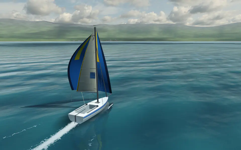 SailPolars sailing simulator practice scene