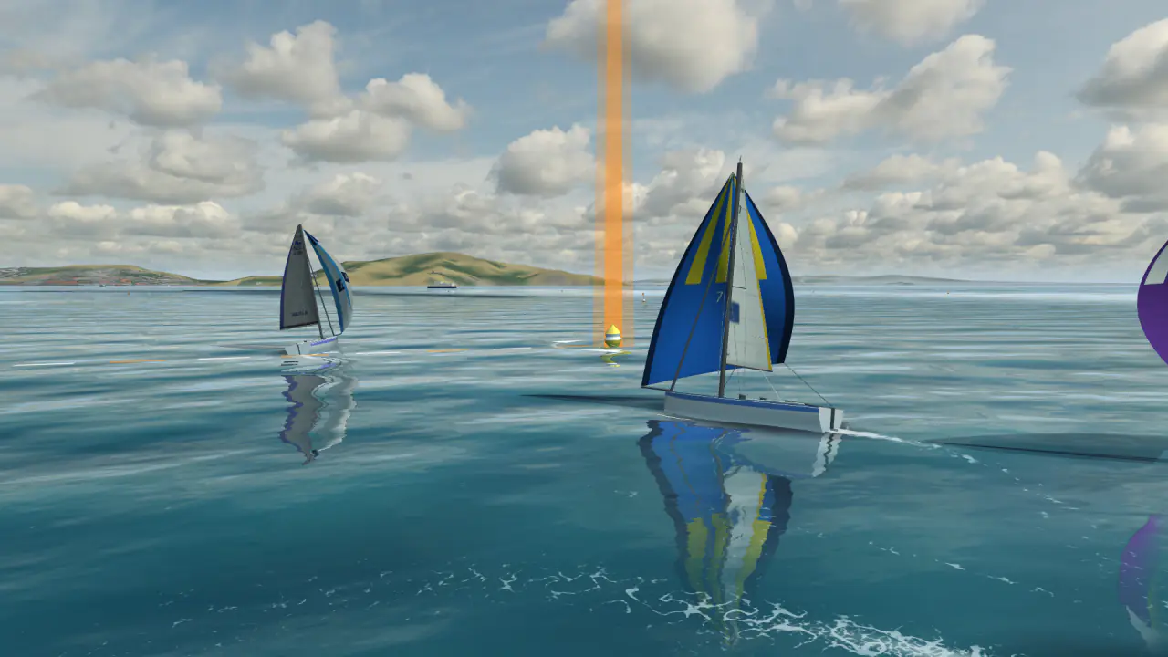 SailPolars sailing simulator practice scene