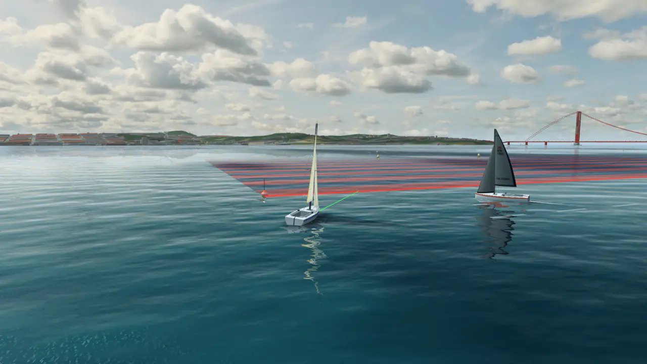 SailPolars sailing simulator practice scene
